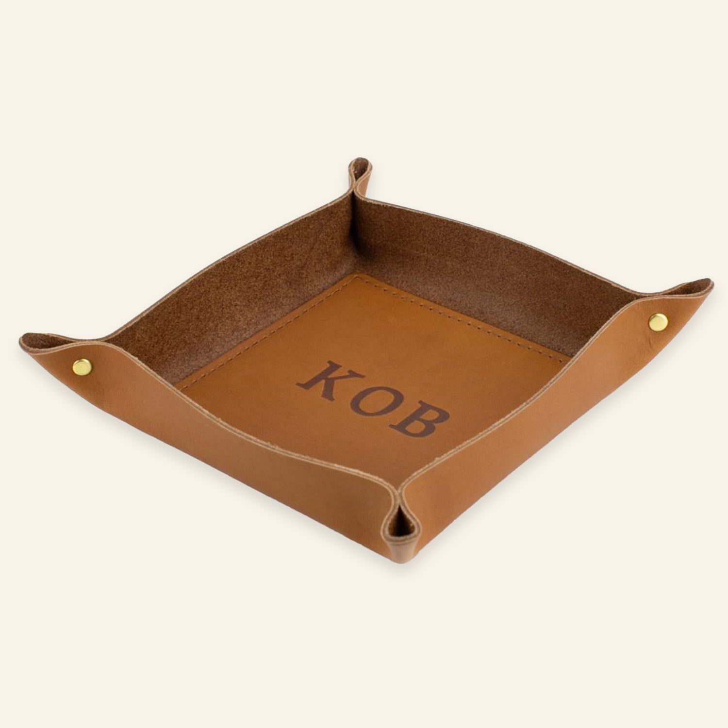 Custom Leather Valet Tray: Riveted Oowee Products Custom Leather Valet Tray: Riveted Oowee Products
