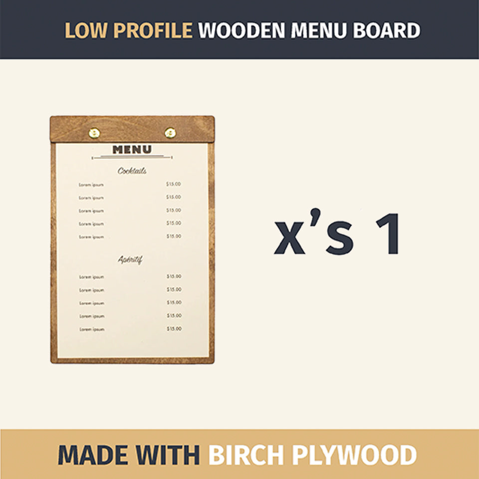 Wood Menu Board-8.5 x 5.5 Customizable Birch – Oowee Products