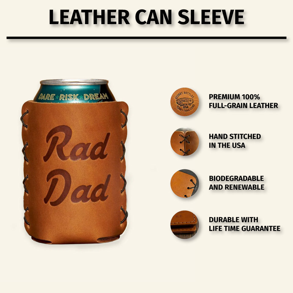 Rad Dad Leather Can Holder Father's Day Oowee Products