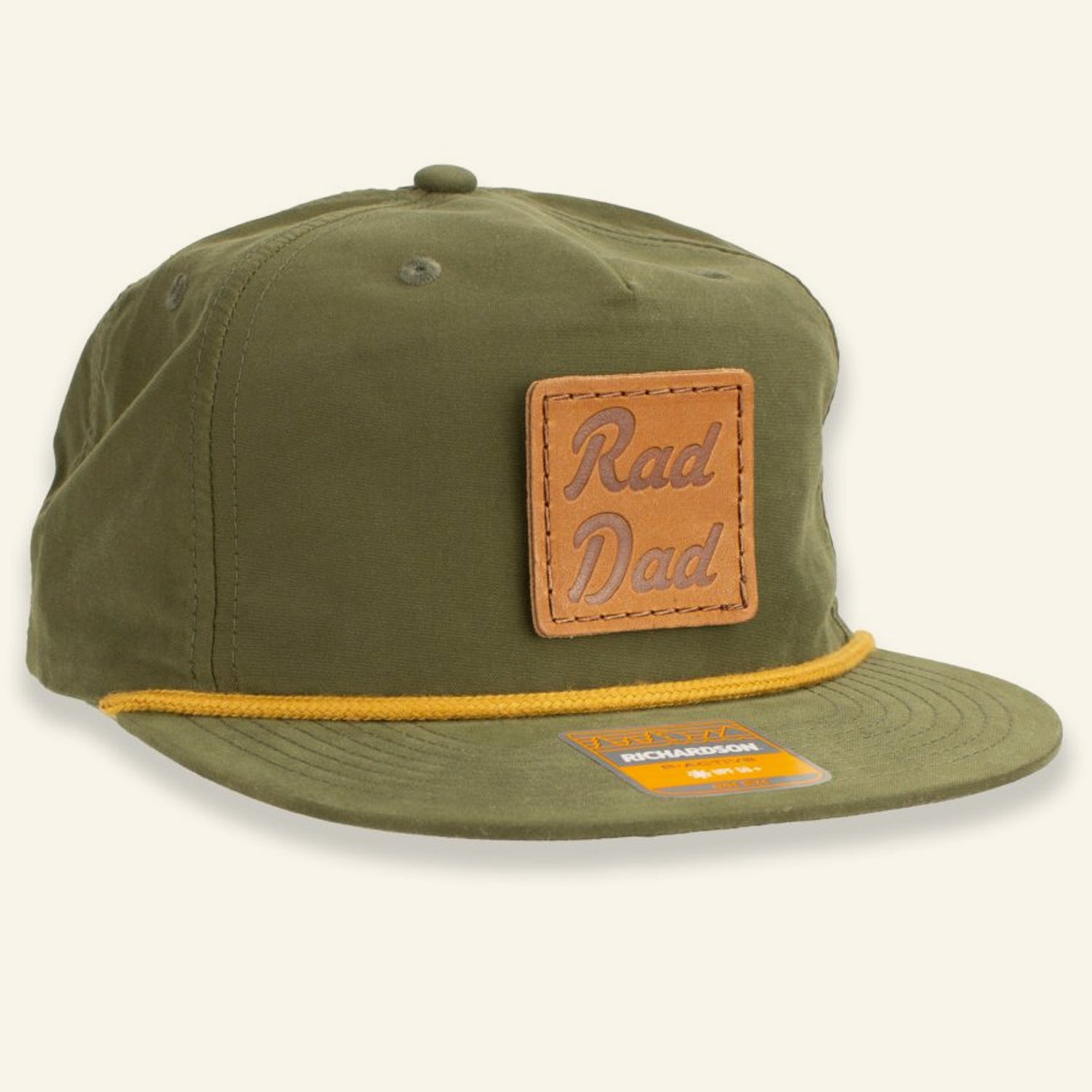 Rad Dad Leather Patch on Richardson 256 Rope Front Hat – Oowee Products