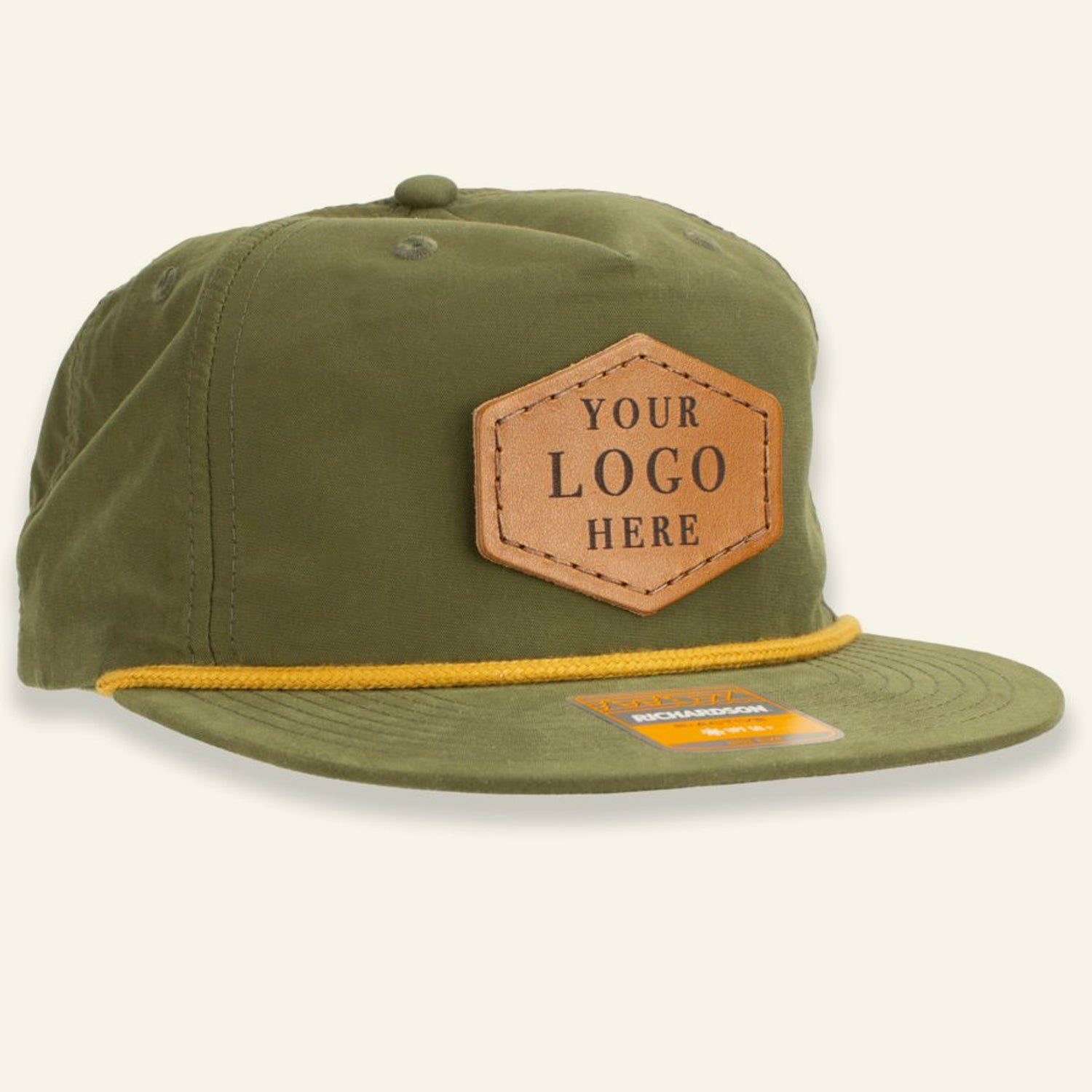 Custom Leather Patch Hat On Richardson 256 Rope Front Hat Oowee Products custom-leather-patch-hat-on-richardson-256-rope-front-hat-oowee-products