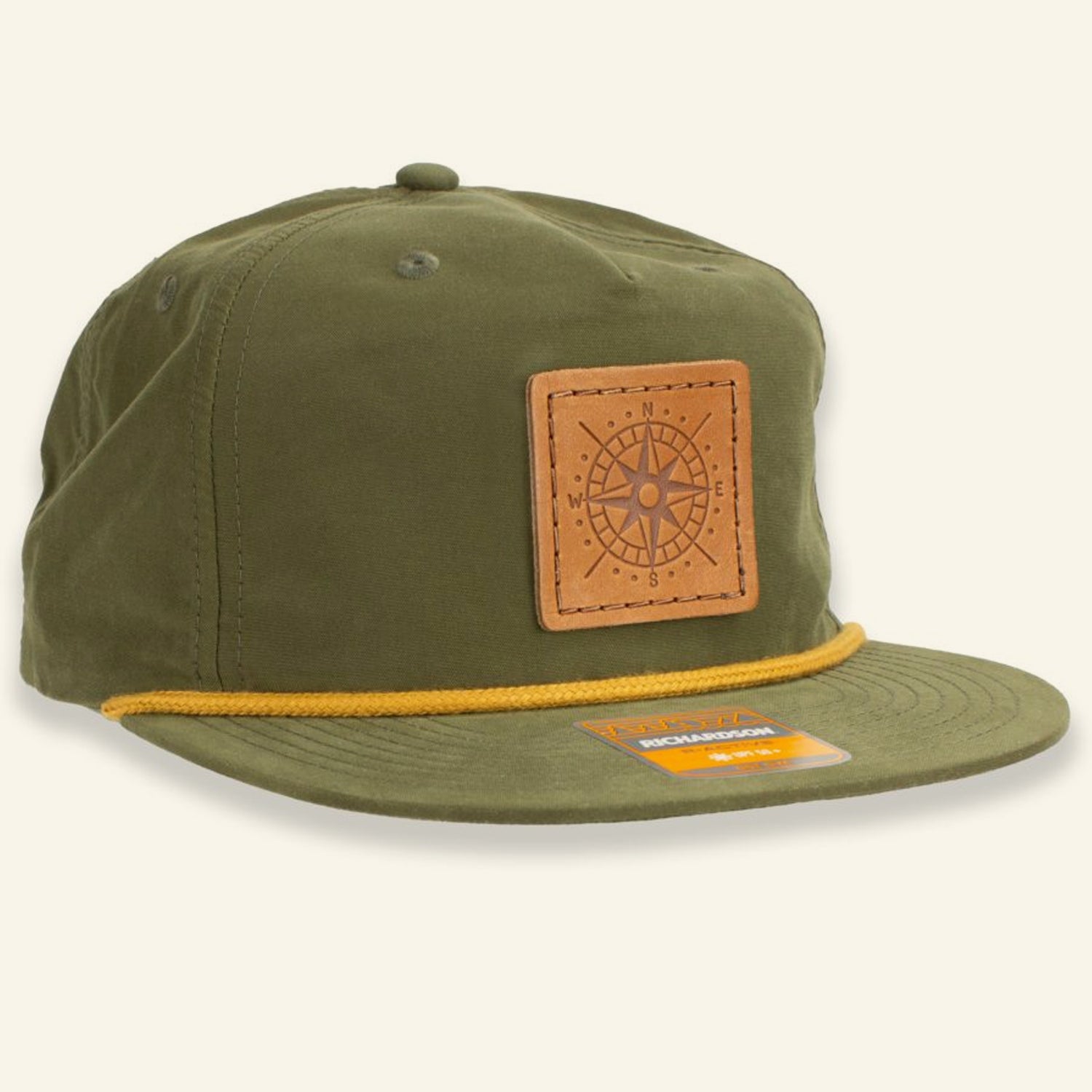 Compass Leather Patch on Richardson 256 Rope Front Hat – Oowee Products