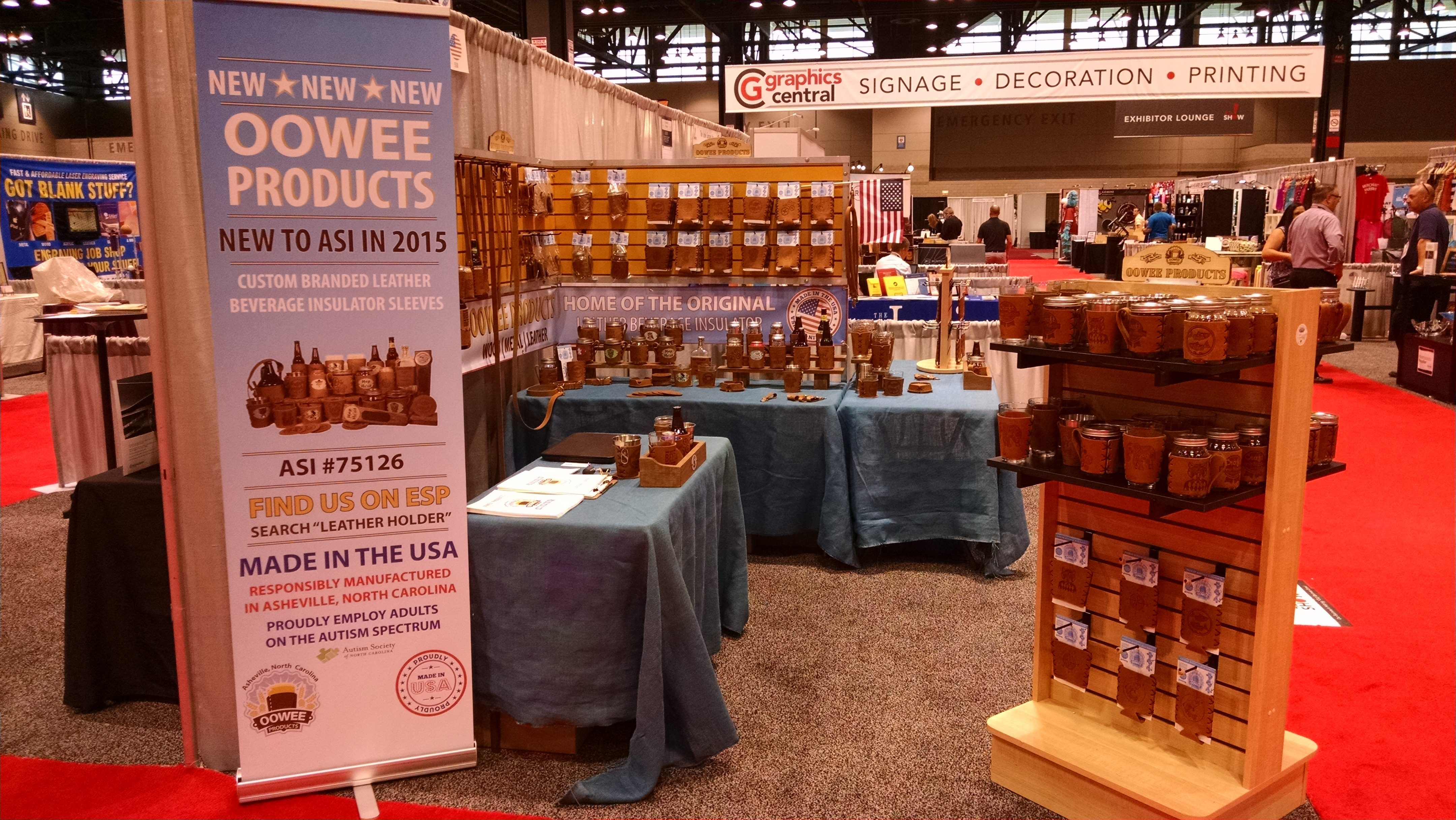 Oowee Inc display at ASI Chicago Trade Show