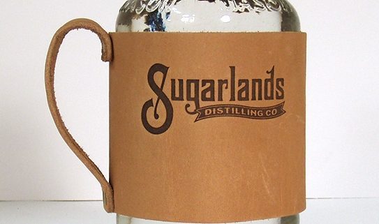 sugarlands distilling leather mason jar sleeve