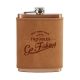 8 oz Copper Plated Stainless Flask with Leather Wrap: Go Fishing