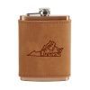 8 oz Copper Plated Stainless Flask with Leather Wrap: VA is for Lovers