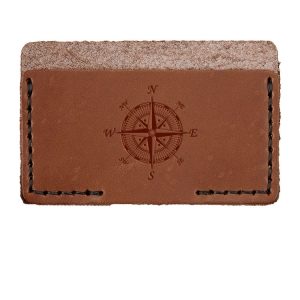 Single Horizontal Card Wallet: Compass Rose