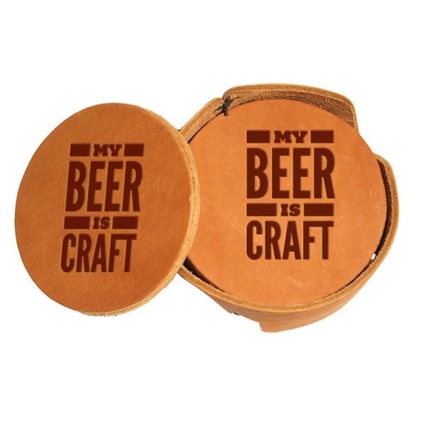 Round Coaster Set: My Beer is Craft