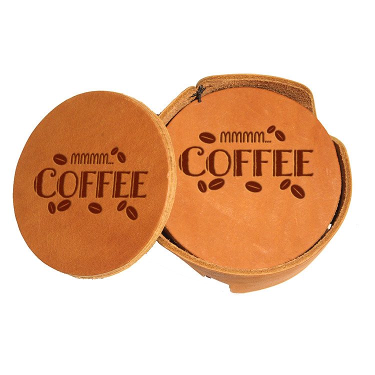 Round Coaster Set: Mmm...Coffee