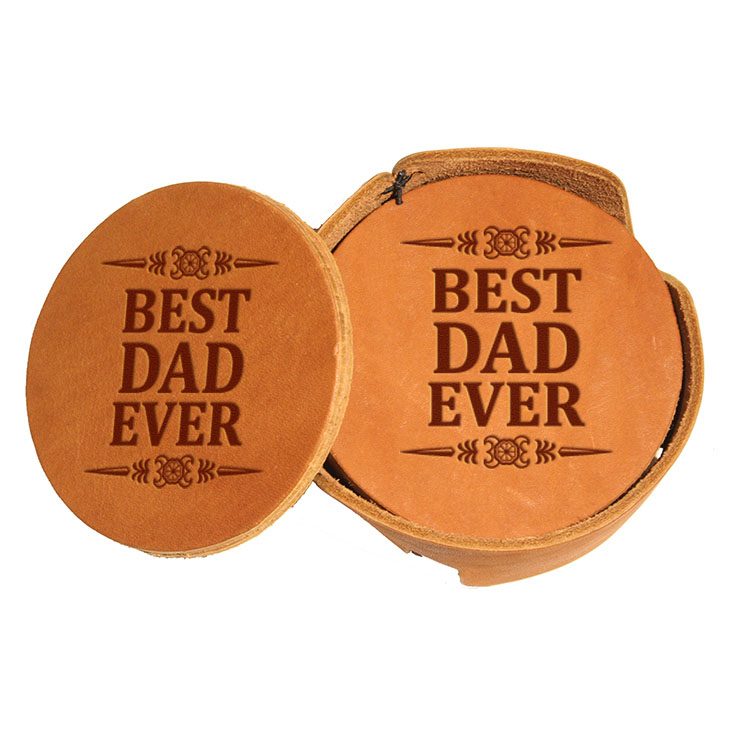 Round Coaster Set: Best Dad Ever