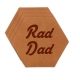 Hex Coaster Set of 4 with Strap: Rad Dad