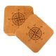 Square Coaster Set of 4 with Strap: Compass Rose