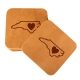 Square Coaster Set of 4 with Strap: NC Heart