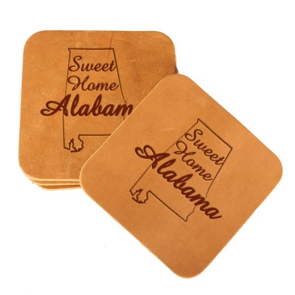 Square Coaster Set of 4 with Strap: Sweet Home AL