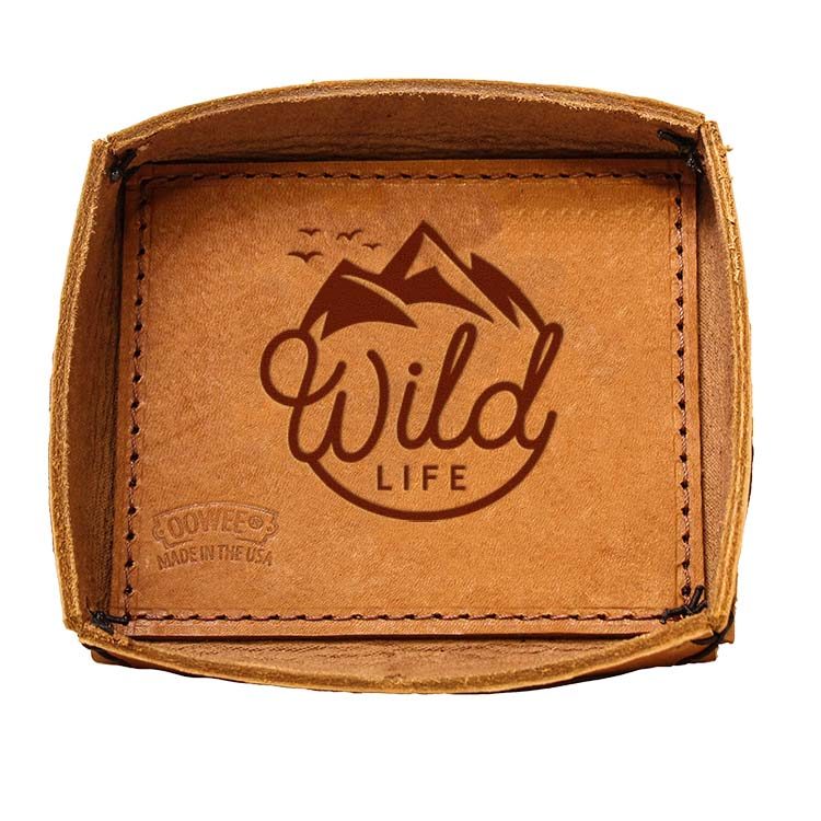 Leather Desk Tray: Wild Life