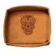 Leather Desk Tray: Candy Skull