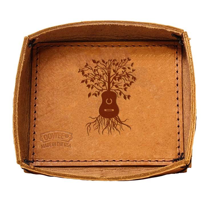 Leather Desk Tray: Guitar Tree