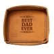 Leather Desk Tray: Best Dad Ever