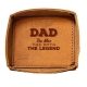 Leather Desk Tray: Dad - Man, Myth, Legend