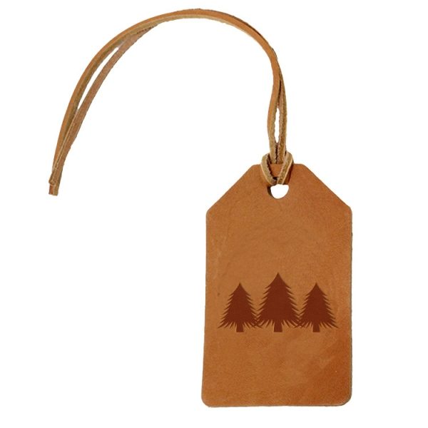 Simple Luggage Tag: Pine Trees