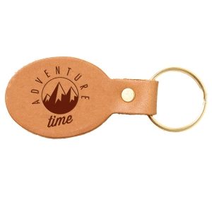 Oval Leather Key Chains