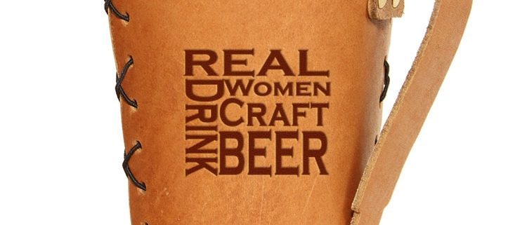 Pint Holder with Handle: Real Women...Beer