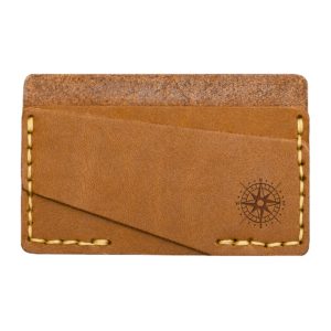 Double Horizontal Card Wallet: Compass Rose
