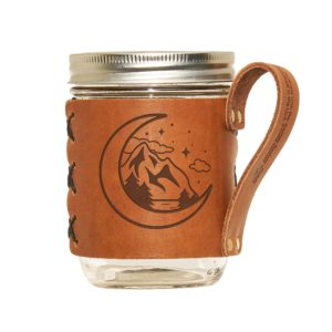 Leather Wide-Mouth Mason Jar Holders
