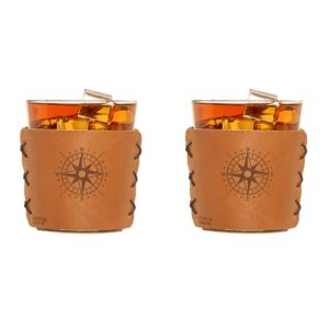 Highball Set of 2 with Glasses: Compass Rose