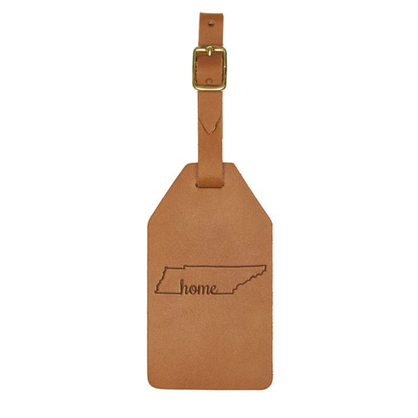 Hometown Love Leather Luggage Tag