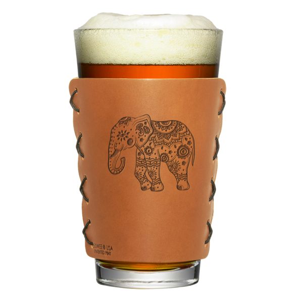 Pint Holder: Elephant Mandala