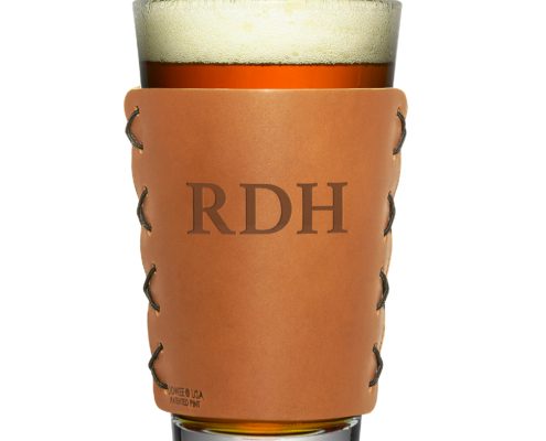 Personalized Leather Pint Sleeve