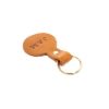 Personalized Round Leather Keychain; Add Initials