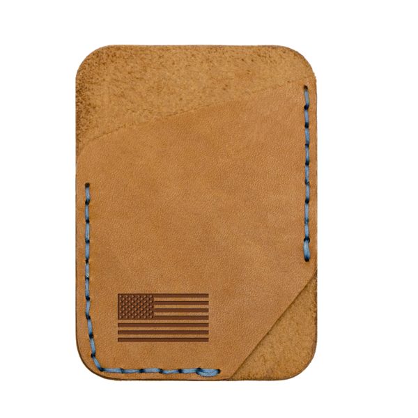 Single Vertical Card Wallet: American Flag
