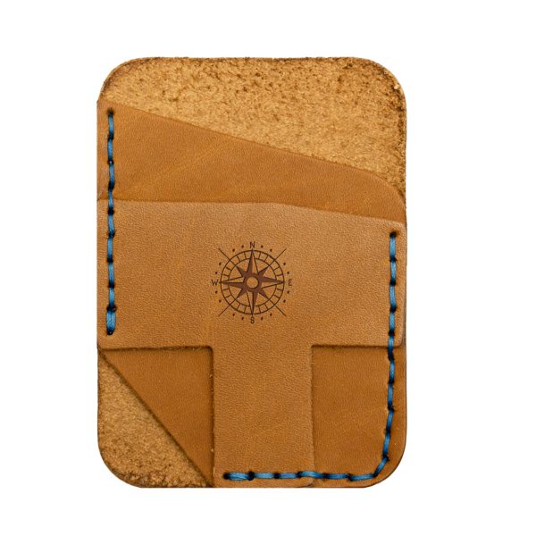 Double Vertical Card Wallet: Compass Rose
