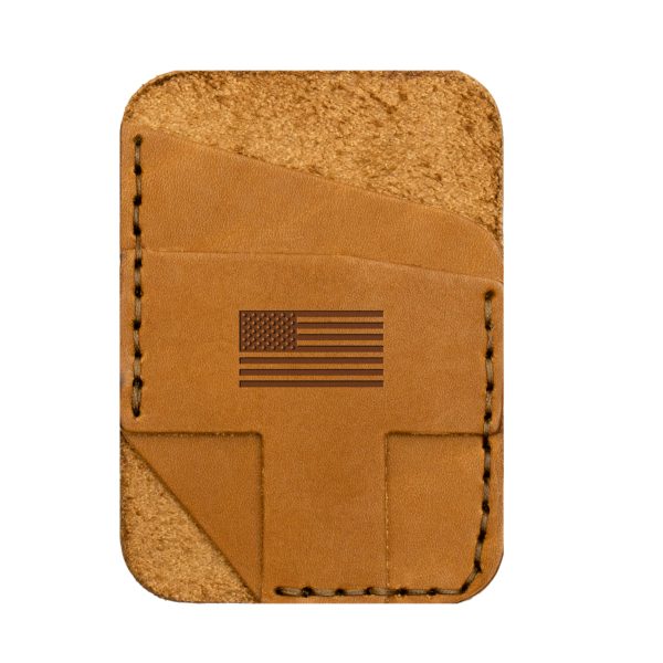 Double Vertical Card Wallet: American Flag