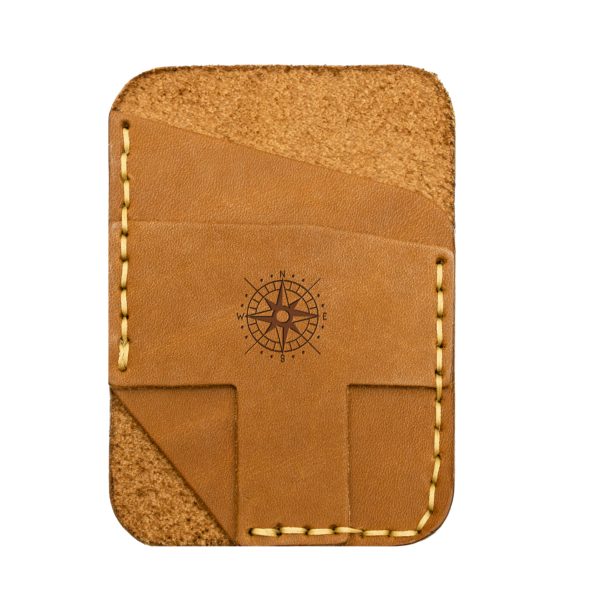 Double Vertical Card Wallet: Compass Rose