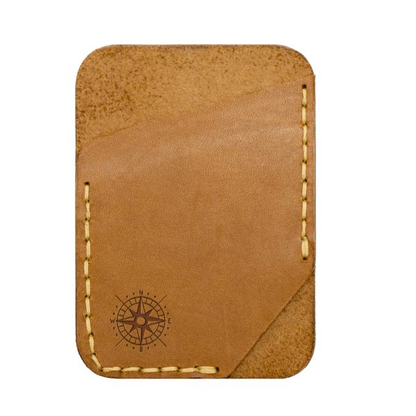 Single Vertical Card Wallet: Compass Rose