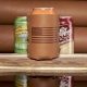 Patriotic Leather Can Holder; Fits 12 to 16-oz Cans and the Stubby Bottle