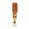 Navy Master Chief Leather Keychain with Brass or Black Zinc Hardware