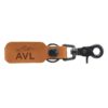 AVL MNT'S Leather Keychain with Brass or Black Zinc Hardware