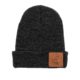 Leather Patch Charcoal Beanie; Pick Your Logo