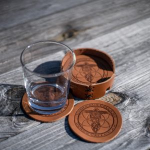 Oowee Products Leather Coaster Holders Home Page