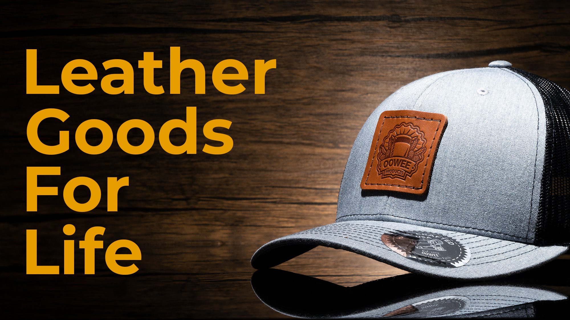 Oowee Products Leather Patch Hat Home Page Banner