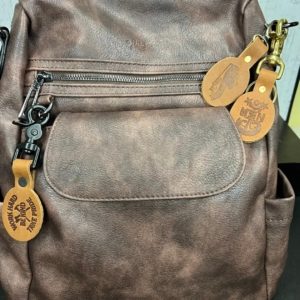 Custom Oval Leather Keychain