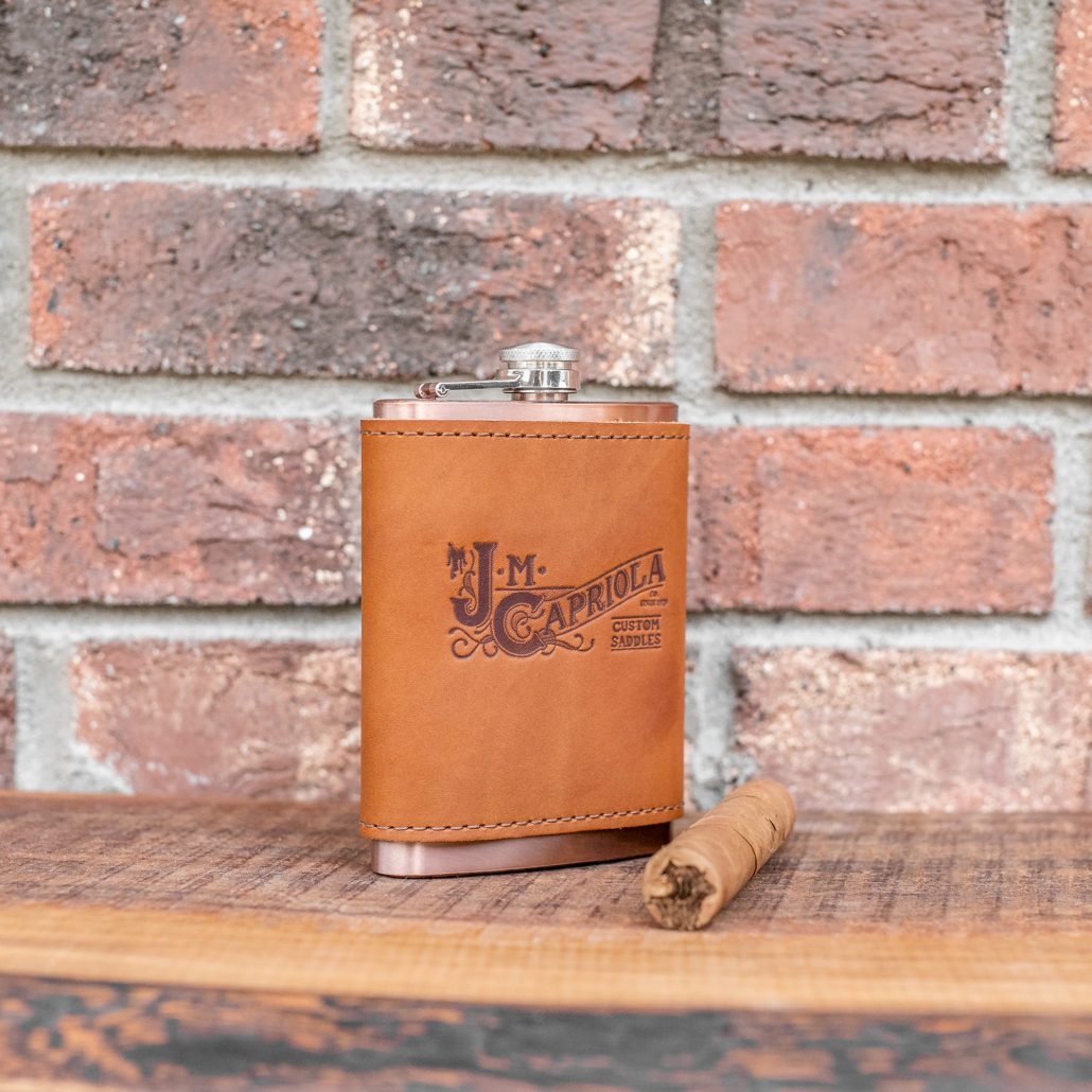 Add Your Design Flask Leather Wrap