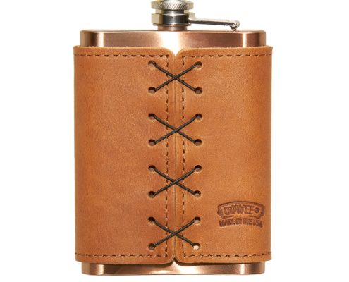 Personalized Leather Flask Wrap