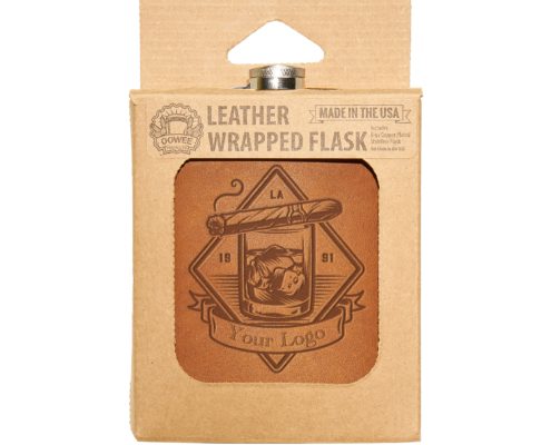 Add Your Design Flask Leather Wrap