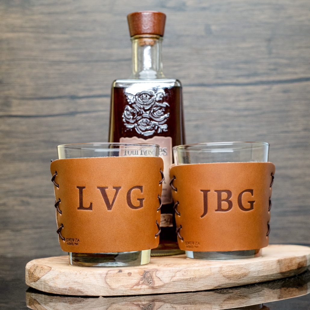 Leather Highball Glasses