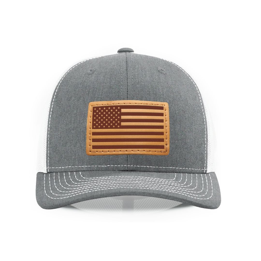Choose A Design Leather Patch Trucker Hat